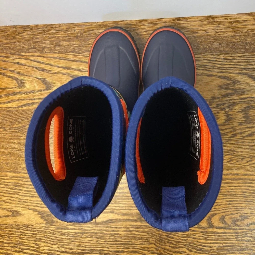 Lone Cone Kids Dinosaur Neoprene Rain Boots Navy Blue US 11 EU 29 Mud Boots